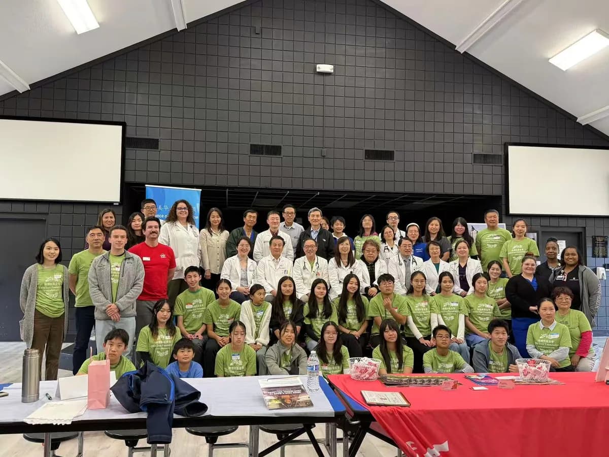 CCHPA volunteers gathered at an annual community health fair